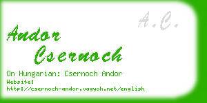 andor csernoch business card